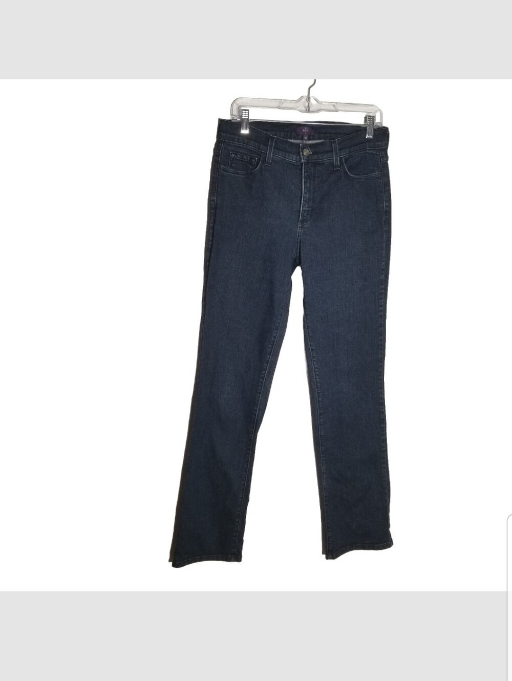 NYDJ Straight Jeans Women’s Size 10 Lift Tuck Stretch Blue Denim 30x33